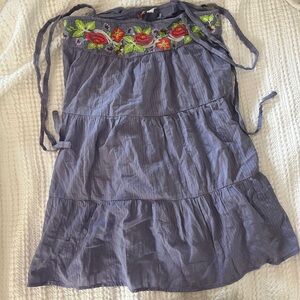 (NWT) UO Embroidered Light Purple Sleeveless Dress